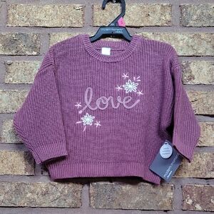 Gerber Modern Moments Love Purple Sweater Size 18 Months New With Tags